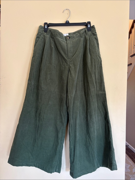 Anthropologie Pants - Anthropologie Wide-Leg Corduroy Pants in Olive Green -